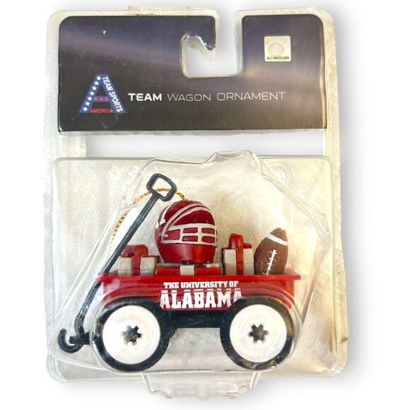 Alabama Crimson Tide Team Wagon Ornament Roll Tide Team Sports America - Picture 1 of 8